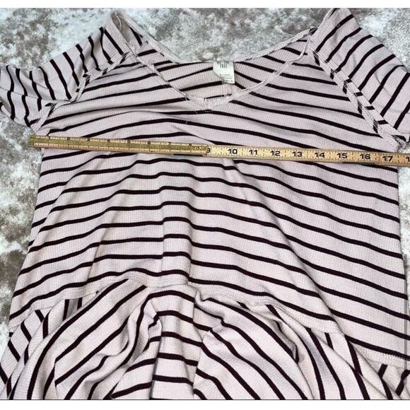 We The Free by Free People Tangerine Tee in Brown Sand. Striped Free People XS - Picture 6 of 10